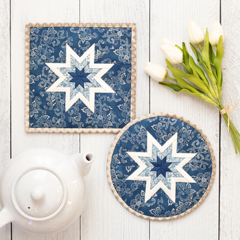 Folded Star Hot Pads - Willow - SET OF 4 SAMPLES