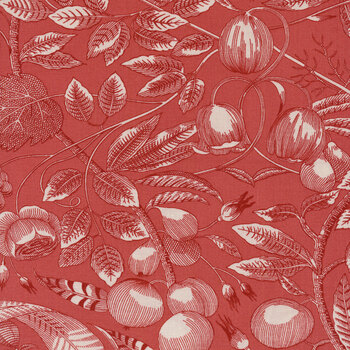 Strawberries and Cream A-354-E Rouge by Edyta Sitar for Andover Fabrics