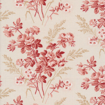 Strawberries and Cream A-355-NE Love Letter by Edyta Sitar for Andover Fabrics