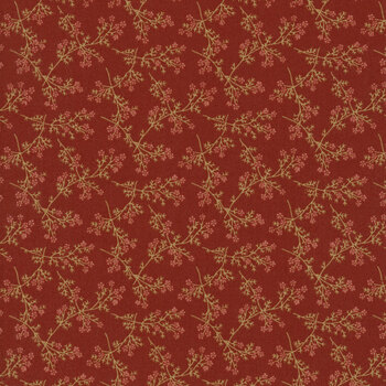 Strawberries and Cream A-9966-R Barn Red by Edyta Sitar for Andover Fabrics
