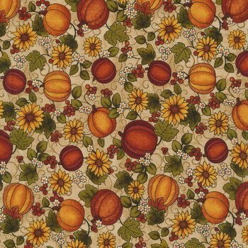 A Wooly Autumn 13056-70 Tan by Benartex