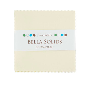 Bella Solids  Charm Pack Snow - 9900PP-11 by Moda Fabrics
