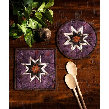 Folded Star Hot Pads - Blessings of Home - SET OF 4 SAMPLES