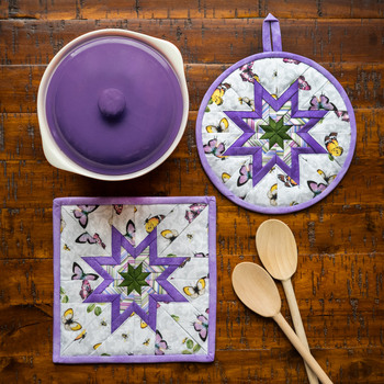 Folded Star Hot Pads - Scented Garden - SET OF 4 SAMPLES