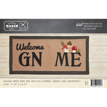Welcome Gnome Thru the Year Mat Pattern Foundation