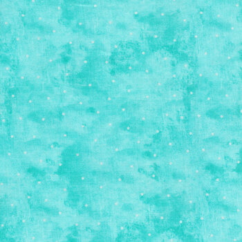 A Cozy Winter 13159P-84 Chalkdot Turquoise by Cherry Guidry for Benartex