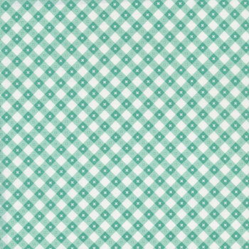 Gingham Picnic GP21217-Cool Pool Mint by Poppie Cotton