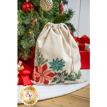  Drawstring Gift Bag - Cheer and Merriment - Natural