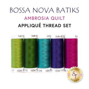 Ambrosia Quilt - Bossa Nova Batiks - 5pc Applique Thread Set