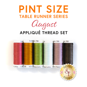  Pint Size Table Runner Series Kit - August - 6pc Thread Set