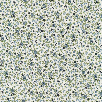 Dwell 55277-11 Pin Dot Cream Blue by Camille Roskelley for Moda Fabrics