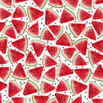 Watermelon Party FRUIT-CD1923-White from Timeless Treasures Fabrics REM