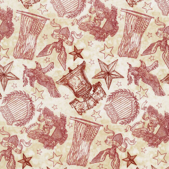 Colors of Courage 50007-123 Red by Wilmington Prints