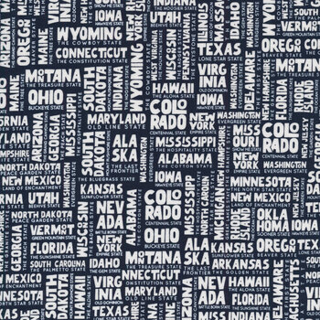 Stateside 55610-23 States Navy by Sweetwater for Moda Fabrics