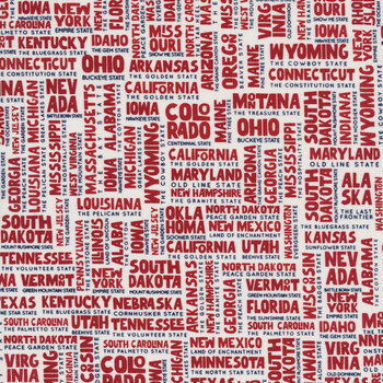 Stateside 55610-34 States Apple Red by Sweetwater for Moda Fabrics