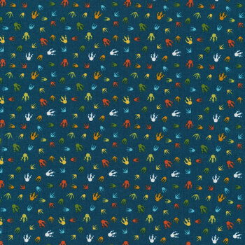 Stomp Stomp Roar! 20824-16 Teal by Stacy Iest Hsu with Moda Fabrics