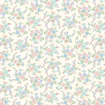 Dorothy Jean's Flower Garden 2974-44 Cream by Mary Jane Carey for Henry Glass Fabrics
