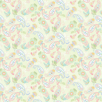 Dorothy Jean's Flower Garden 2976-66 Green by Mary Jane Carey for Henry Glass Fabrics