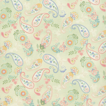 Dorothy Jean's Flower Garden 2976-66 Green by Mary Jane Carey for Henry Glass Fabrics