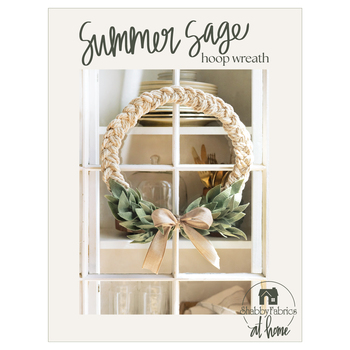 Summer Sage Hoop Wreath Pattern - PDF Download