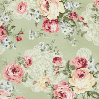 Ruru Bouquet - Rose Waltz Fabric - Quilt Gate | Shabby Fabrics