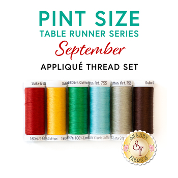  Pint Size Table Runner Series Kit - September -  6pc Thread Set