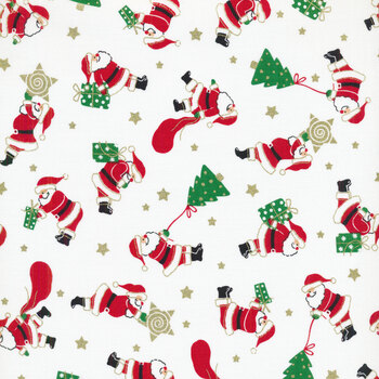 Vintage Holidays CM9638-WHIT-D by Michael Miller Fabrics