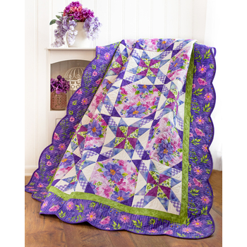 SAMPLE - Huckleberry Picnic Quilt - Pressed Flowers