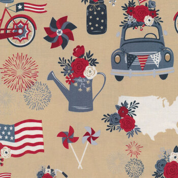 Red, White and True C13180-BEACH by Dani Mogstad for Riley Blake Designs