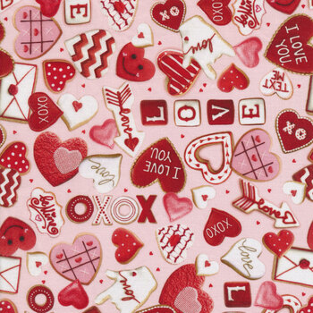Be Mine HEART-CD1585-PINK from Timeless Treasures Fabrics