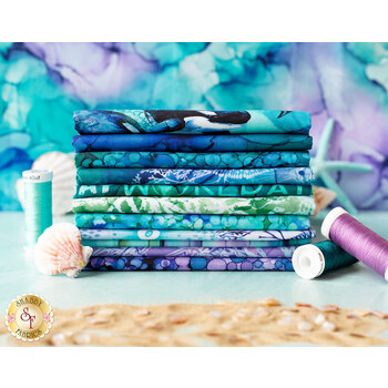 Whale Song  12 FQ Set from Northcott Fabrics