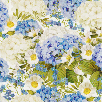 Periwinkle Spring 3PS-1 Packed Floral from In the Beginning Fabrics