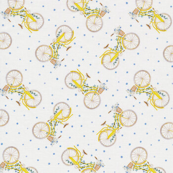 Periwinkle Spring 7PS-1 Yellow Bicycles from In the Beginning Fabrics