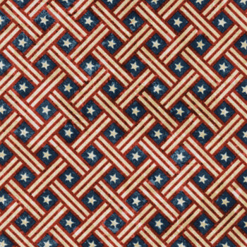 Stonehenge Stars & Stripes 11 25342-49 by Linda Ludovico for Northcott Fabrics REM
