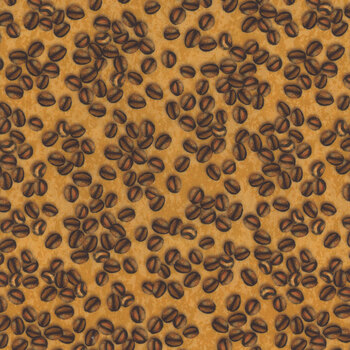 For The Love Of Coffee 14160-72 Caramel by Nicole Decamp for Benartex