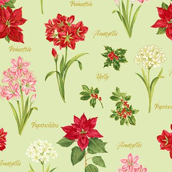 A Botanical Season 13462M-40 by Jackie Robinson for Benartex