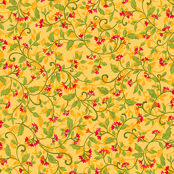 Wander Lane II 13654-30 Gold by Nancy Halvorsen for Benartex