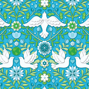 Peace on Earth - Winter 13663-52 by Amanda Murphy for Benartex