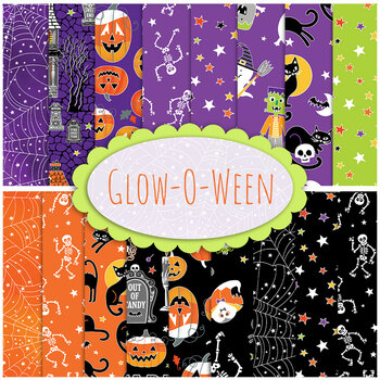 Glow-O-Ween  17 FQ Set by Kanvas Studios for Benartex