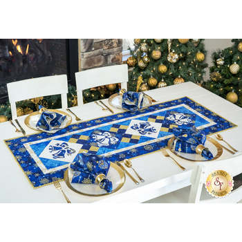  Holiday Bells Table Runner Kit - Christmas Joy - Blue