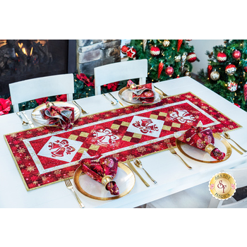  Holiday Bells Table Runner Kit - Christmas Joy - Red