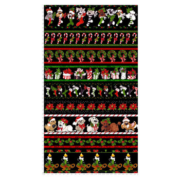 Doggie Holiday 692-550 Borders - Black by Loralie Designs
