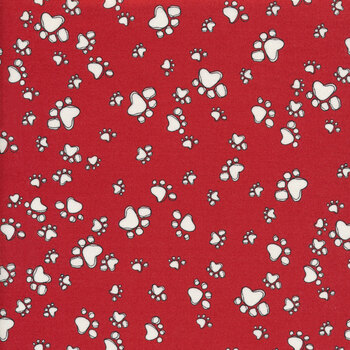 Doggie Holiday 692-476 Paw Flakes- Red  by Loralie Designs