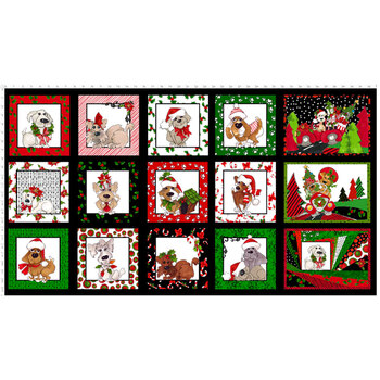 Doggie Holiday 692-549 Panel by Loralie Designs