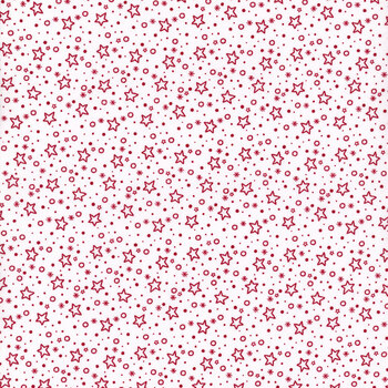 Redwork Christmas 838-08 Cream by Mandy Shaw for Henry Glass