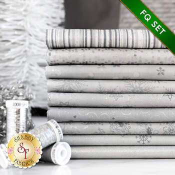 Stof Christmas  - 9 FQ Set Gray/Silver by Stof Fabrics