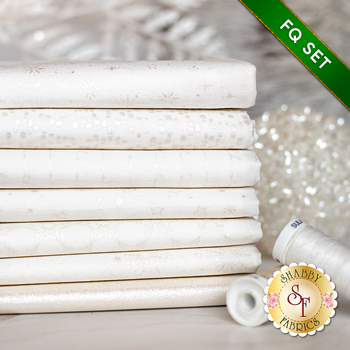  Stof Christmas 2023  - 7 FQ Set White/Pearl by Stof Fabrics - RESERVE