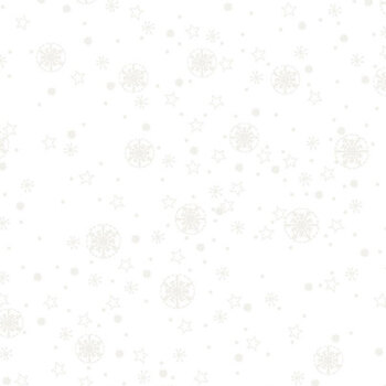 Stof Christmas - Frosty Snowflake 4590-118 White/Pearl by Stof Fabrics