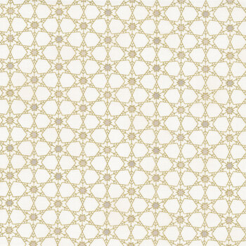 Stof Christmas - Frosty Snowflake 4590-131 Cream/Gold by Stof Fabrics
