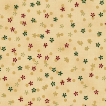 Stof Christmas - Frosty Snowflake 4590-205 Beige/Gold by Stof Fabrics